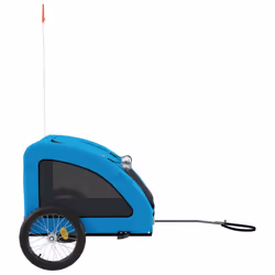 vidaXL Pet Bike Trailer Cargo Trailer Bike Cart Green Oxford Fabric and Iron - blue, 137 x 68 x 72 cm - Additional view 5