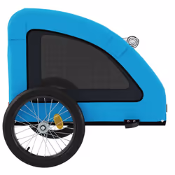 vidaXL Pet Bike Trailer Cargo Trailer Bike Cart Green Oxford Fabric and Iron - blue, 137 x 68 x 72 cm - Additional view 6