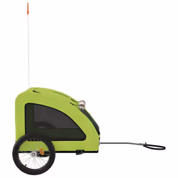 vidaXL Pet Bike Trailer Cargo Trailer Bike Cart Green Oxford Fabric and Iron - green, 137 x 68 x 72 cm - Additional view 5