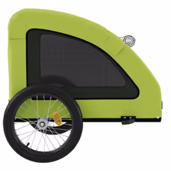 vidaXL Pet Bike Trailer Cargo Trailer Bike Cart Green Oxford Fabric and Iron - green, 137 x 68 x 72 cm - Additional view 6