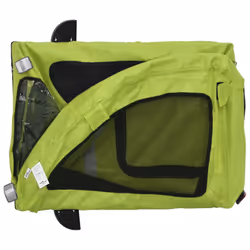 vidaXL Pet Bike Trailer Cargo Trailer Bike Cart Green Oxford Fabric and Iron - green, 137 x 68 x 72 cm - Additional view 8
