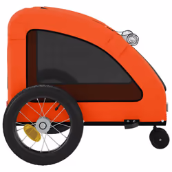 vidaXL Pet Bike Trailer Cargo Trailer Bike Cart Green Oxford Fabric and Iron - orange, 125 x 52 x 53 cm - Additional view 6
