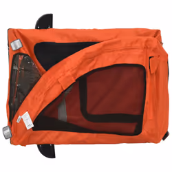 vidaXL Pet Bike Trailer Cargo Trailer Bike Cart Green Oxford Fabric and Iron - orange, 125 x 52 x 53 cm - Additional view 8