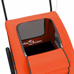 vidaXL Pet Bike Trailer Cargo Trailer Bike Cart Green Oxford Fabric and Iron - orange, 125 x 52 x 53 cm - Additional view 9