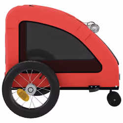 vidaXL Pet Bike Trailer Cargo Trailer Bike Cart Green Oxford Fabric and Iron - red, 125 x 52 x 53 cm - Additional view 6