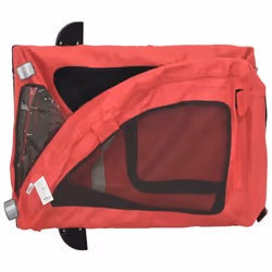 vidaXL Pet Bike Trailer Cargo Trailer Bike Cart Green Oxford Fabric and Iron - red, 125 x 52 x 53 cm - Additional view 8