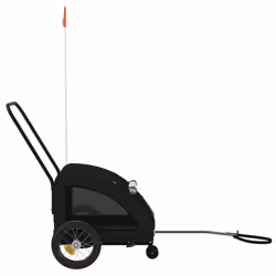 vidaXL Pet Bike Trailer Cargo Trailer Bike Cart Green Oxford Fabric and Iron - black, 125 x 52 x 53 cm - Additional view 5