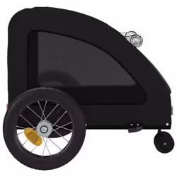 vidaXL Pet Bike Trailer Cargo Trailer Bike Cart Green Oxford Fabric and Iron - black, 125 x 52 x 53 cm - Additional view 6