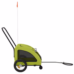 vidaXL Pet Bike Trailer Cargo Trailer Bike Cart Green Oxford Fabric and Iron - green, 125 x 52 x 53 cm - Additional view 5