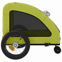 vidaXL Pet Bike Trailer Cargo Trailer Bike Cart Green Oxford Fabric and Iron - green, 125 x 52 x 53 cm - Additional view 6