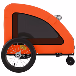 vidaXL Pet Bike Trailer Cargo Trailer Bike Cart Oxford Fabric and Iron - orange, 63.5 x 124.5 x 66 cm - Additional view 6