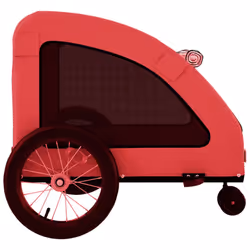 vidaXL Pet Bike Trailer Cargo Trailer Bike Cart Oxford Fabric and Iron - red, 63.5 x 124.5 x 66 cm - Additional view 6