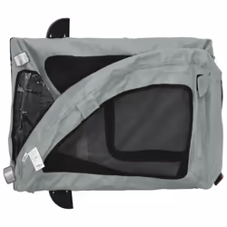 vidaXL Pet Bike Trailer Cargo Trailer Bike Cart Green Oxford Fabric and Iron - grey, 63.5 x 124.5 x 66 cm - Additional view 8