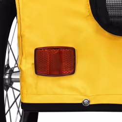 vidaXL Pet Bike Trailer Cargo Trailer Bike Cart Oxford Fabric and Iron - yellow, 63.5 x 124.5 x 66 cm - Additional view 10