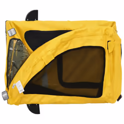 vidaXL Pet Bike Trailer Cargo Trailer Bike Cart Oxford Fabric and Iron - yellow, 63.5 x 124.5 x 66 cm - Additional view 8