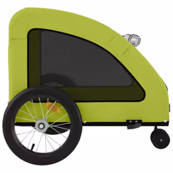 vidaXL Pet Bike Trailer Cargo Trailer Bike Cart Green Oxford Fabric and Iron - green, 63.5 x 124.5 x 66 cm - Additional view 6