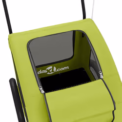 vidaXL Pet Bike Trailer Cargo Trailer Bike Cart Green Oxford Fabric and Iron - green, 63.5 x 124.5 x 66 cm - Additional view 9