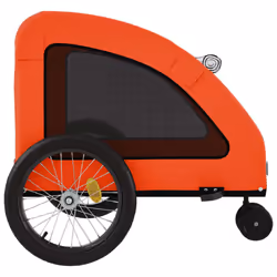 vidaXL Pet Bike Trailer Cargo Trailer Bike Cart Green Oxford Fabric and Iron - orange, 68 x 137 x 72 cm - Additional view 6