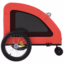 vidaXL Pet Bike Trailer Cargo Trailer Bike Cart Green Oxford Fabric and Iron - red, 68 x 137 x 72 cm - Additional view 6
