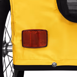 vidaXL Pet Bike Trailer Cargo Trailer Bike Cart Green Oxford Fabric and Iron - yellow, 68 x 137 x 72 cm - Additional view 10