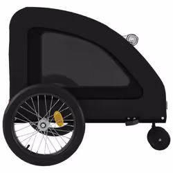 vidaXL Pet Bike Trailer Cargo Trailer Bike Cart Green Oxford Fabric and Iron - black, 68 x 137 x 72 cm - Additional view 6
