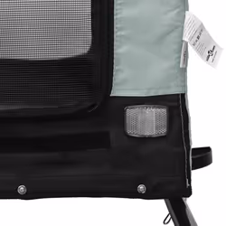 vidaXL Dog Bike Trailer Bicycle Trailer Bike Carriage Oxford Fabric and Iron - grey, 124 x 53 x 53 cm - Additional view 8