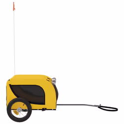 vidaXL Dog Bike Trailer Bicycle Trailer Bike Carriage Oxford Fabric and Iron - yellow, 124 x 53 x 53 cm - Additional view 4