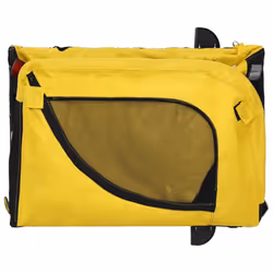 vidaXL Dog Bike Trailer Bicycle Trailer Bike Carriage Oxford Fabric and Iron - yellow, 124 x 53 x 53 cm - Additional view 6