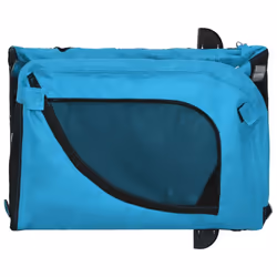 vidaXL Dog Bike Trailer Bicycle Trailer Bike Carriage Oxford Fabric and Iron - blue, 124 x 53 x 53 cm - Additional view 7