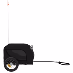 vidaXL Dog Bike Trailer Bicycle Trailer Bike Carriage Oxford Fabric and Iron - black - Additional view 4