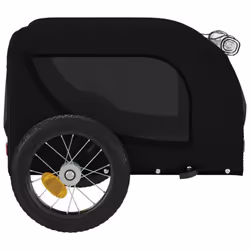 vidaXL Dog Bike Trailer Bicycle Trailer Bike Carriage Oxford Fabric and Iron - black - Additional view 5