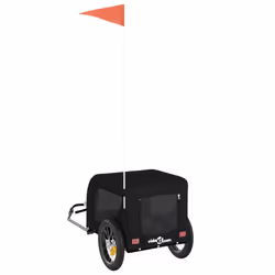 vidaXL Dog Bike Trailer Bicycle Trailer Bike Carriage Oxford Fabric and Iron - black - Additional view 6