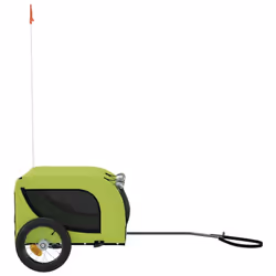 vidaXL Dog Bike Trailer Bicycle Trailer Bike Carriage Oxford Fabric and Iron - green, 124 x 53 x 53 cm - Additional view 3