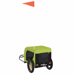 vidaXL Dog Bike Trailer Bicycle Trailer Bike Carriage Oxford Fabric and Iron - green, 124 x 53 x 53 cm - Additional view 5