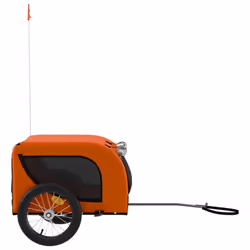 vidaXL Dog Bike Trailer Bicycle Trailer Bike Carriage Oxford Fabric and Iron - orange, 124 x 65 x 66 cm - Additional view 4
