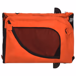 vidaXL Dog Bike Trailer Bicycle Trailer Bike Carriage Oxford Fabric and Iron - orange, 124 x 65 x 66 cm - Additional view 7