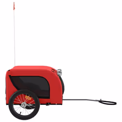 vidaXL Dog Bike Trailer Bicycle Trailer Bike Carriage Oxford Fabric and Iron - red, 124 x 65 x 66 cm - Additional view 4