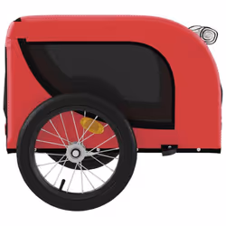 vidaXL Dog Bike Trailer Bicycle Trailer Bike Carriage Oxford Fabric and Iron - red, 124 x 65 x 66 cm - Additional view 5