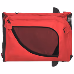 vidaXL Dog Bike Trailer Bicycle Trailer Bike Carriage Oxford Fabric and Iron - red, 124 x 65 x 66 cm - Additional view 7