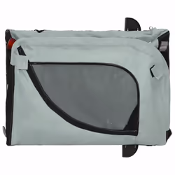 vidaXL Dog Bike Trailer Bicycle Trailer Bike Carriage Oxford Fabric and Iron - grey, 124 x 65 x 66 cm - Additional view 7