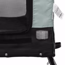 vidaXL Dog Bike Trailer Bicycle Trailer Bike Carriage Oxford Fabric and Iron - grey, 124 x 65 x 66 cm - Additional view 8