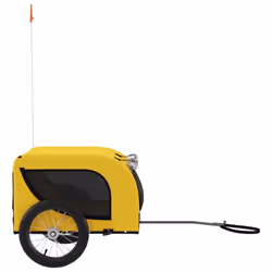 vidaXL Dog Bike Trailer Bicycle Trailer Bike Carriage Oxford Fabric and Iron - yellow, 124 x 65 x 66 cm - Additional view 4