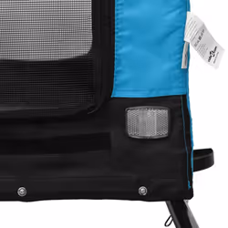 vidaXL Dog Bike Trailer Bicycle Trailer Bike Carriage Oxford Fabric and Iron - blue, 124 x 65 x 66 cm - Additional view 6