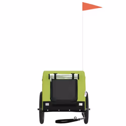 vidaXL Dog Bike Trailer Bicycle Trailer Bike Carriage Oxford Fabric and Iron - green, 124 x 65 x 66 cm - Additional view 2