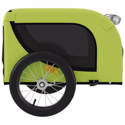 vidaXL Dog Bike Trailer Bicycle Trailer Bike Carriage Oxford Fabric and Iron - green, 124 x 65 x 66 cm - Additional view 5
