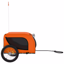 vidaXL Dog Bike Trailer Bicycle Trailer Bike Carriage Oxford Fabric and Iron - orange, 136 x 69 x 73.5 cm - Additional view 4