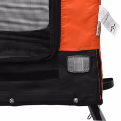 vidaXL Dog Bike Trailer Bicycle Trailer Bike Carriage Oxford Fabric and Iron - orange, 136 x 69 x 73.5 cm - Additional view 8
