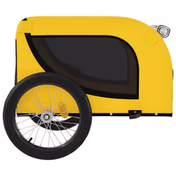 vidaXL Dog Bike Trailer Bicycle Trailer Bike Carriage Oxford Fabric and Iron - yellow, 136 x 69 x 73.5 cm - Additional view 5