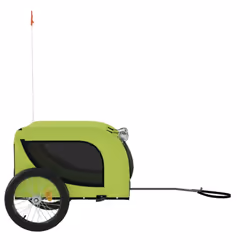 vidaXL Dog Bike Trailer Bicycle Trailer Bike Carriage Oxford Fabric and Iron - green, 136 x 69 x 73.5 cm - Additional view 4