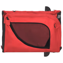 vidaXL Dog Bike Trailer Bicycle Trailer Bike Carriage Oxford Fabric and Iron - red and black - Additional view 7